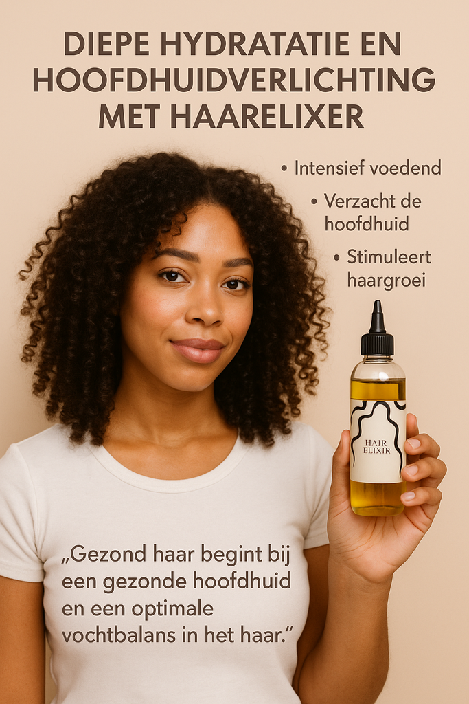 Diepe hydratatie en hoofdhuidverlichting met haarelixer